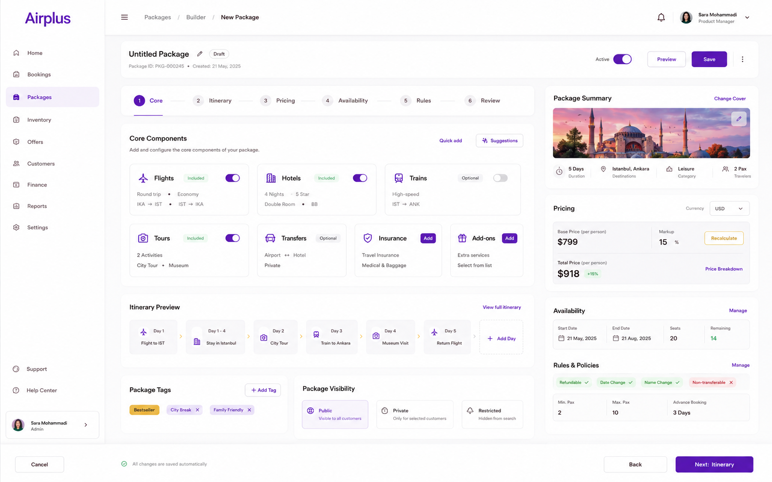 Airplus — package builder